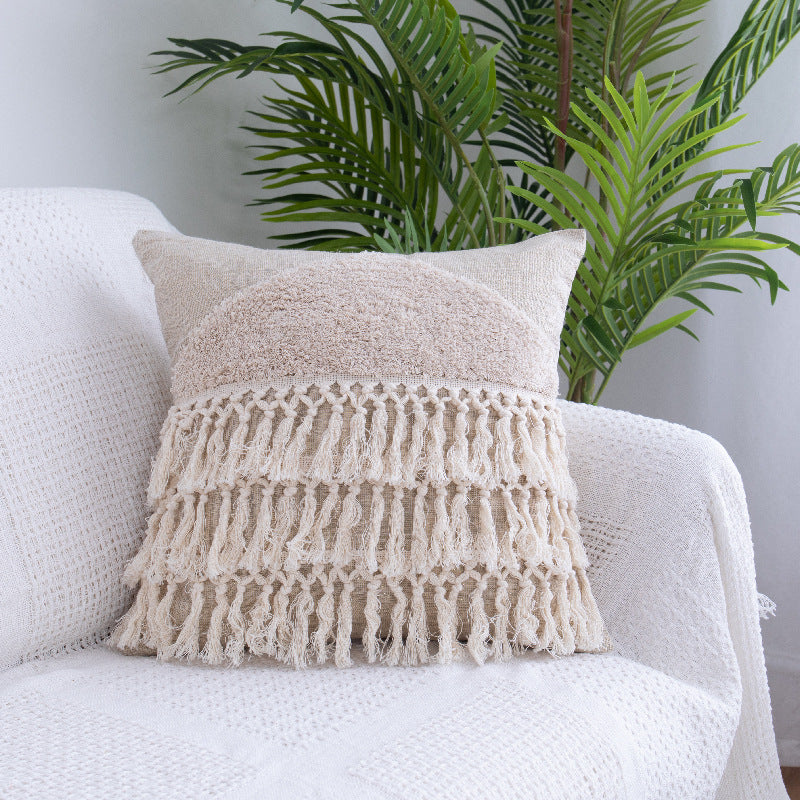 Tufted Throw Pillow Moroccan Fringed Waist Pillow Case | Jewelry & Accessories