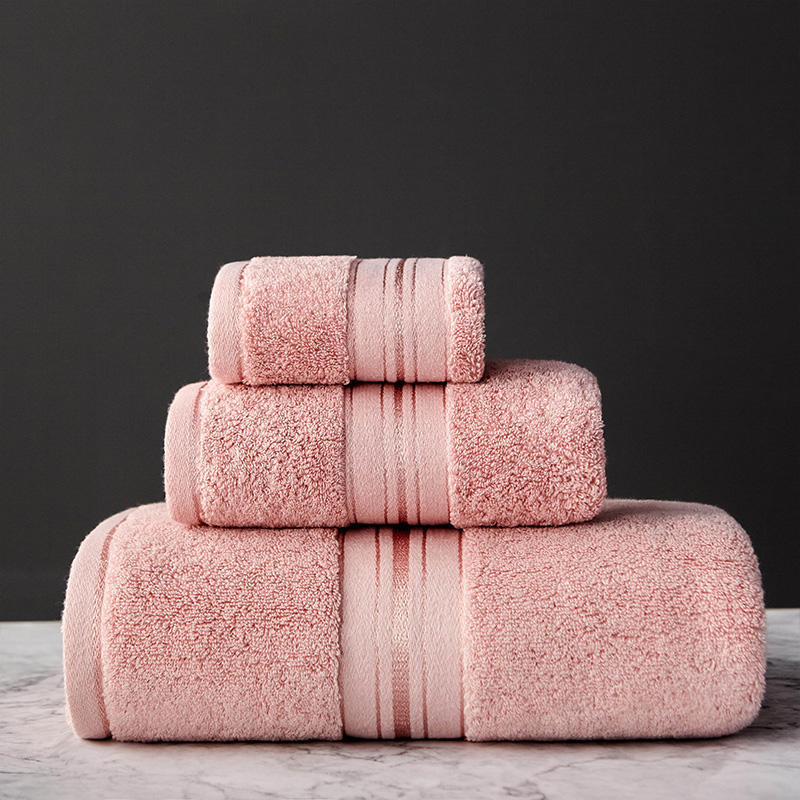 Pure Color Thick Cotton Bath Towel Set Towel Set Increased P | Other