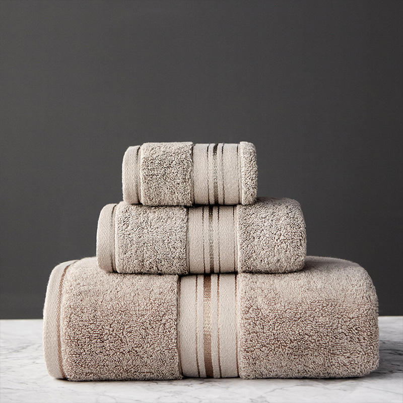 Pure Color Thick Cotton Bath Towel Set Towel Set Increased P | Other