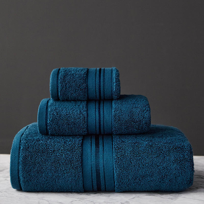 Pure Color Thick Cotton Bath Towel Set Towel Set Increased P | Other