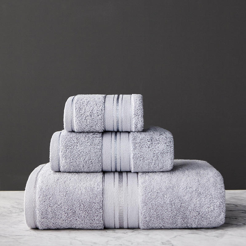 Pure Color Thick Cotton Bath Towel Set Towel Set Increased P | Other