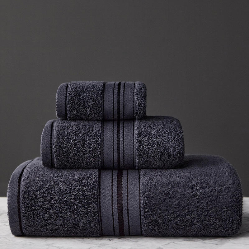 Pure Color Thick Cotton Bath Towel Set Towel Set Increased P | Other