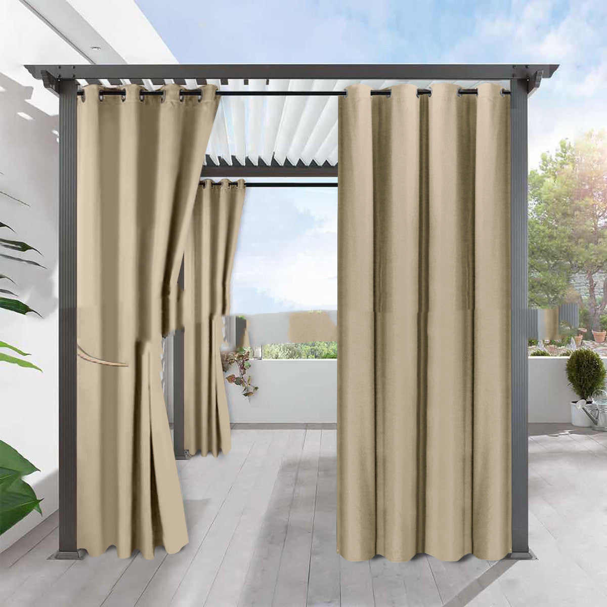 Simple Full Blackout Solid Color Fine Linen Blackout Waterpr | Other