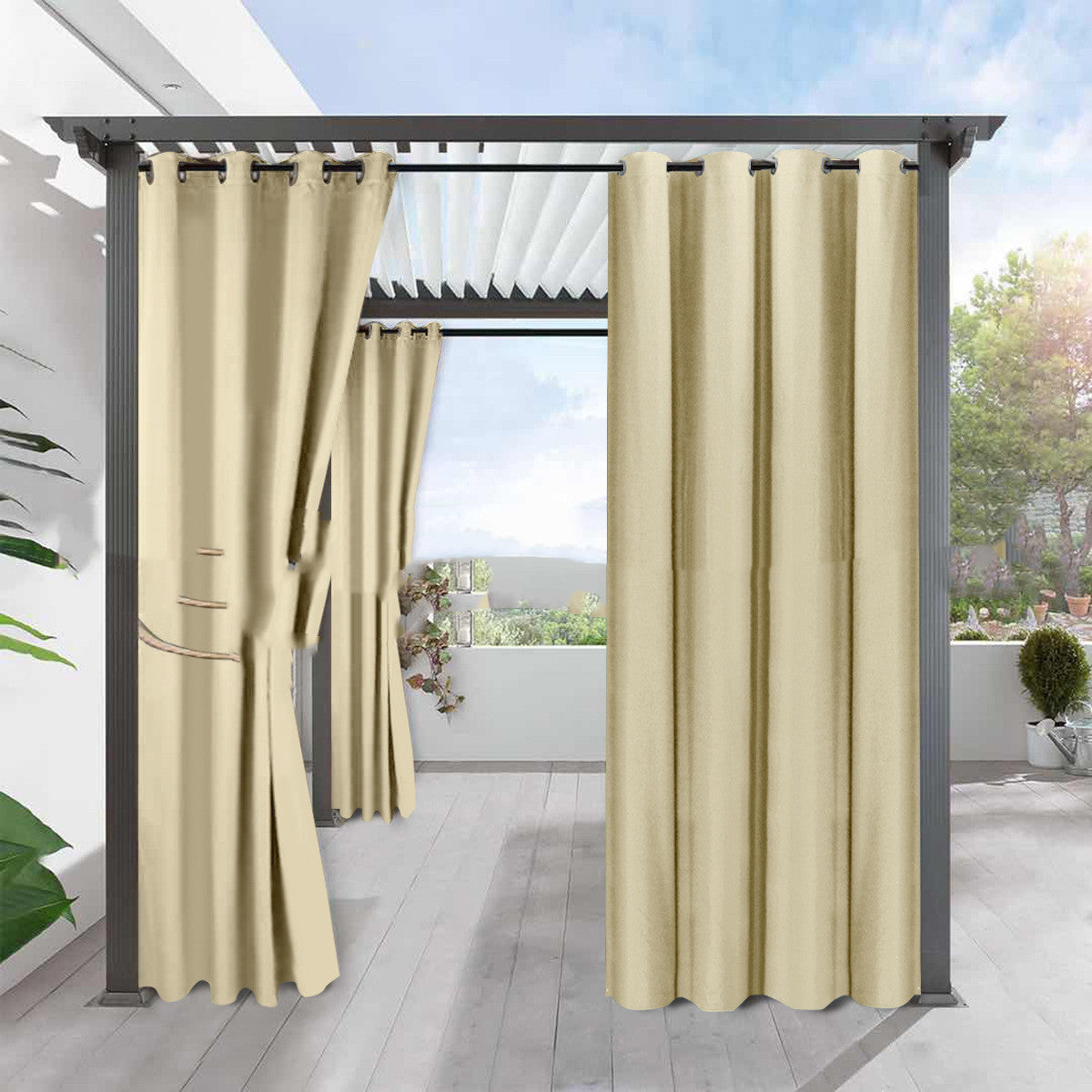 Simple Full Blackout Solid Color Fine Linen Blackout Waterpr | Other