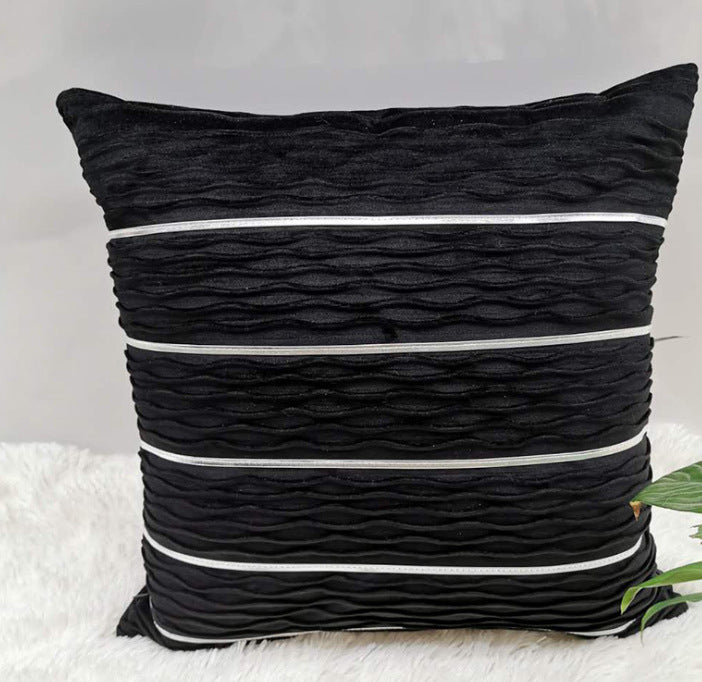 Simple Luxury Striped Velvet Pillow Cover Pillow Cushion Cov | Other