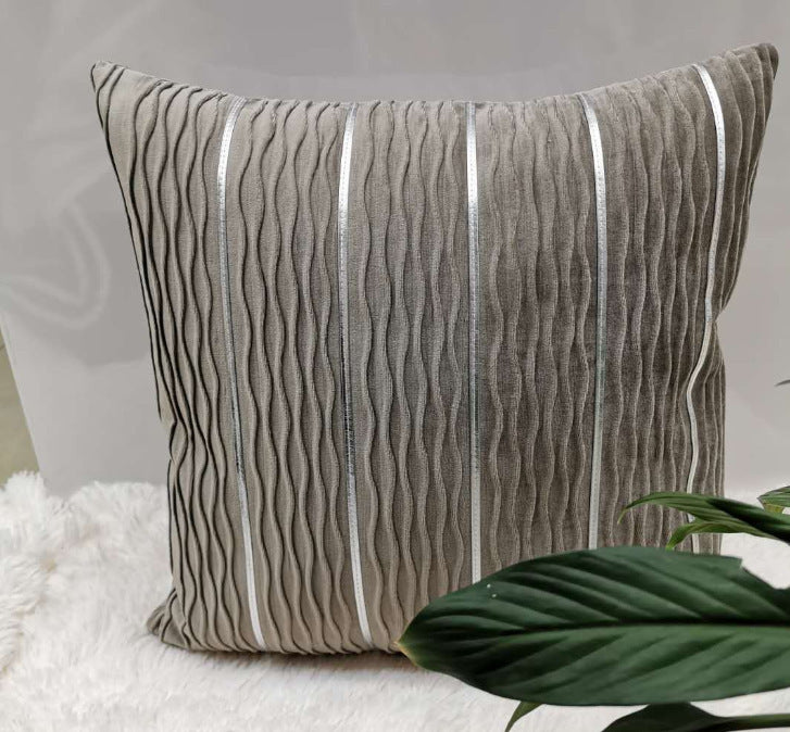 Simple Luxury Striped Velvet Pillow Cover Pillow Cushion Cov | Other