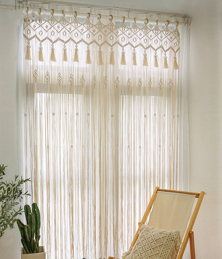 Perforated Nordic Woven Shading Light Tassel Partition Curta | Other