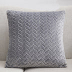 Flannel Solid Color Throw Pillow Sofa Cover Cushion Cover No | Home & Garden