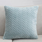 Flannel Solid Color Throw Pillow Sofa Cover Cushion Cover No | Home & Garden