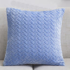Flannel Solid Color Throw Pillow Sofa Cover Cushion Cover No | Home & Garden