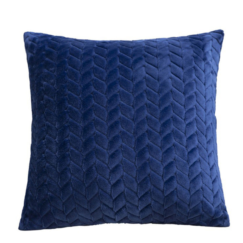 Flannel Solid Color Throw Pillow Sofa Cover Cushion Cover No | Home & Garden