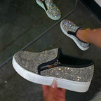 Large Size Rhinestone Flat Casual Single Shoes One Pedal Laz | Shoes
