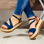 Platform Sandals Hollow Buckle Women's Shoes | Shoes