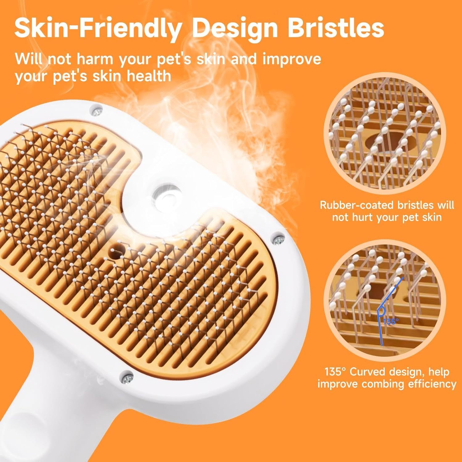 Universal Pet Steam Brush For Cats And Dogs 3-in-1 Spray Hai | Other