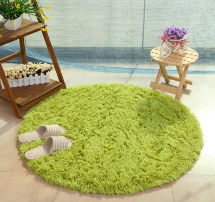 Fluffy Round Rug Carpets For Living Room Decor Faux Fur Carp | Other