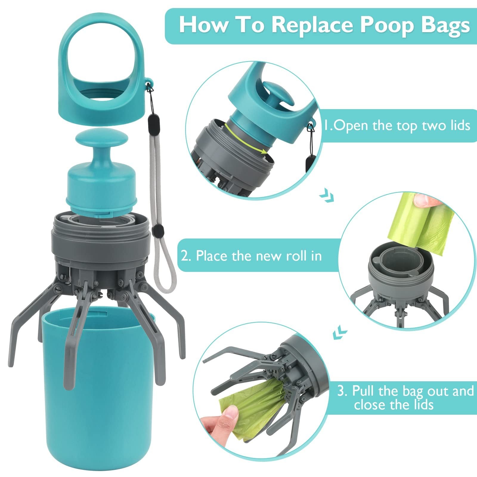 Portable Dog Poop Scooper, Sanitary Dog Waste Picker Upper W | Other