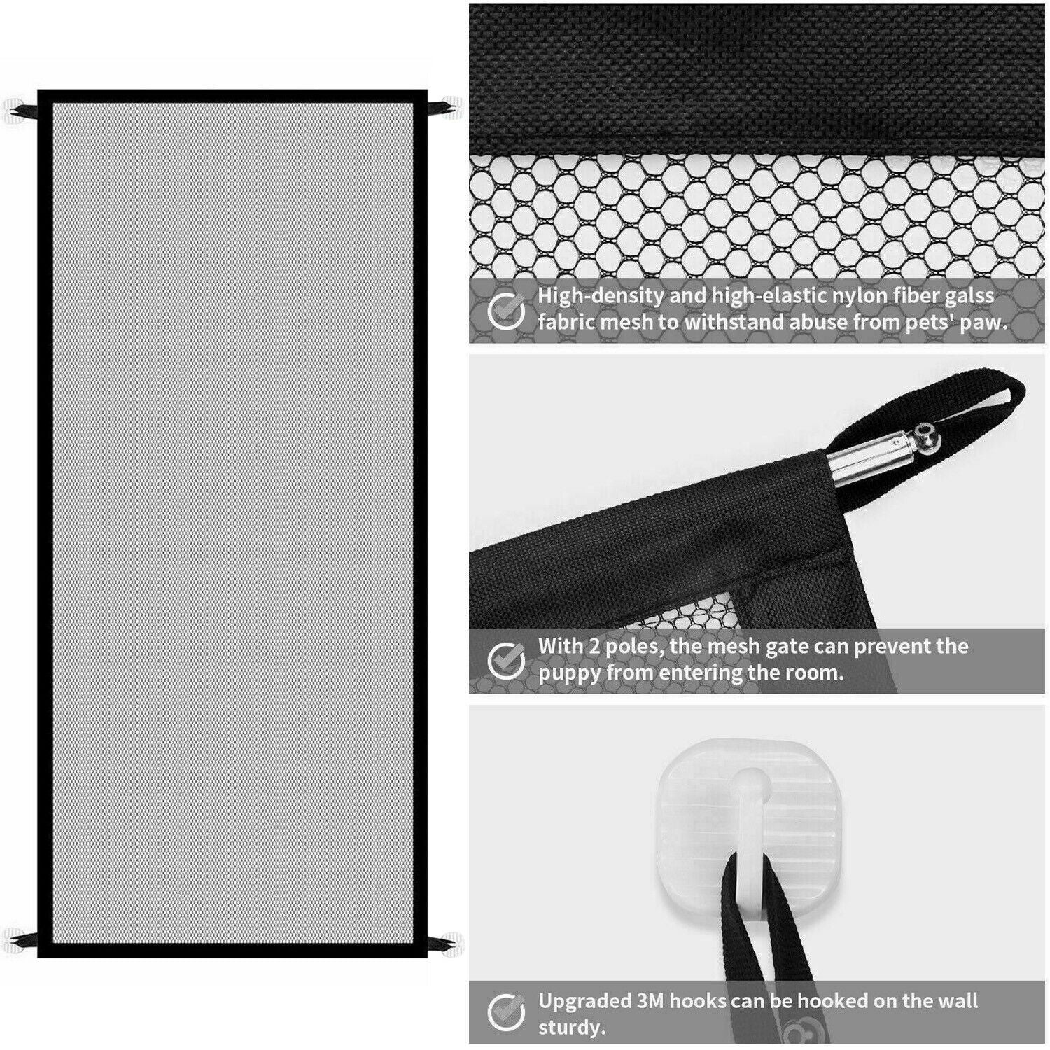 Pets Dog Cat Adorable Baby Safety Gate Mesh Fence Magic Portable Guar | Electronic Learning Toys