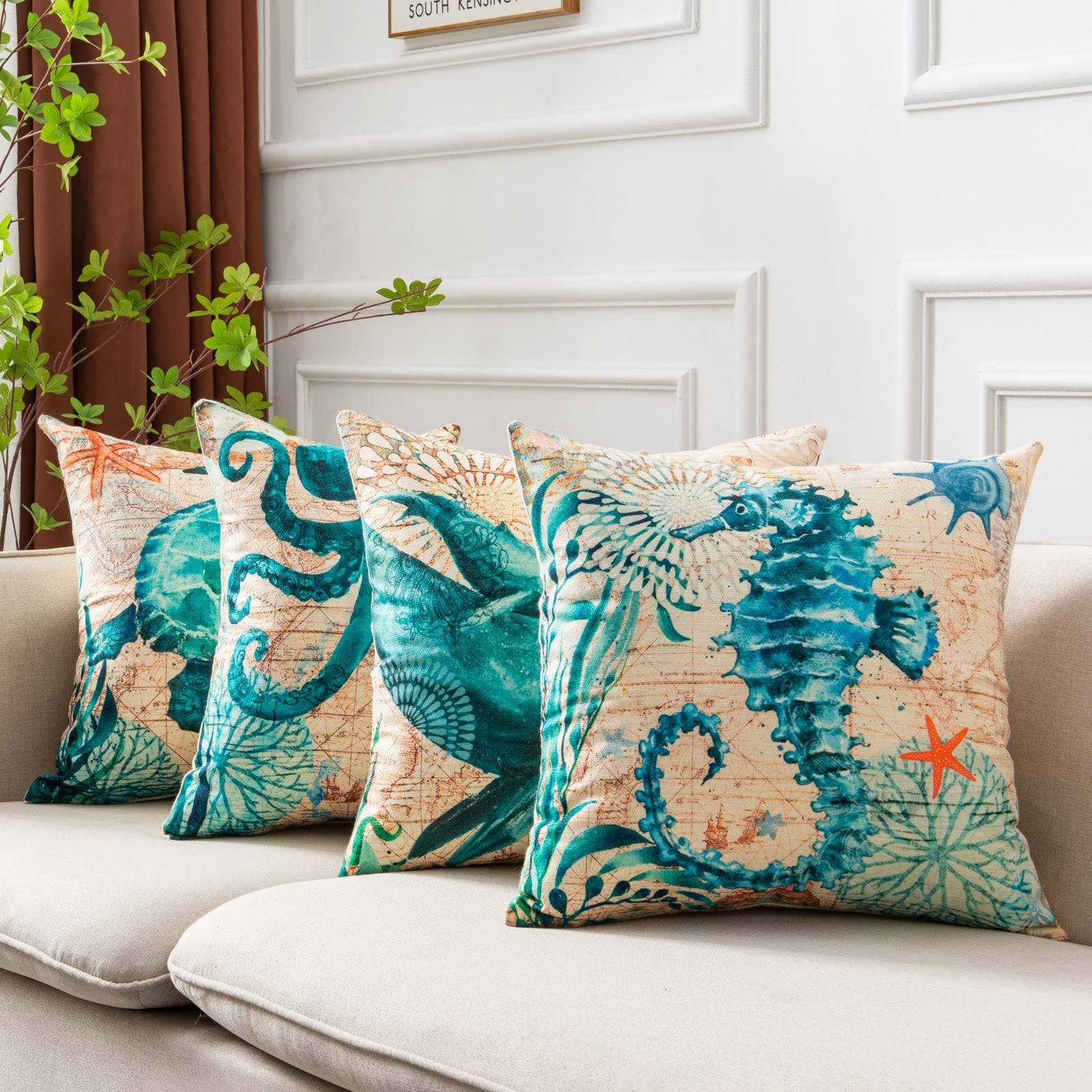 Cushion Covers Sea Turtle Printed Throw Pillow Cases For Hom | Other