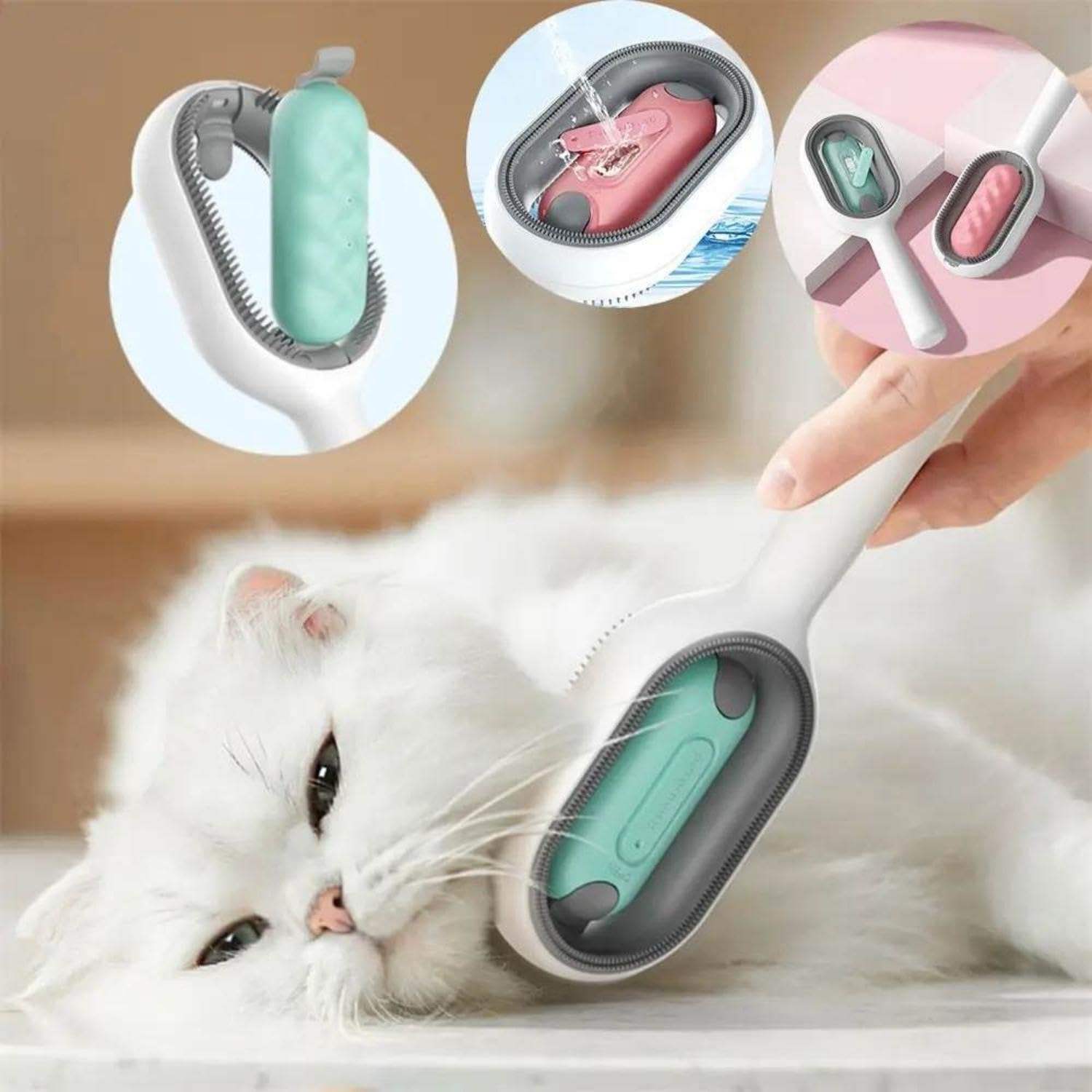 Cat Hair Brush With Water, Sticky Brush For Cats, 4 In-1 Cat | Other