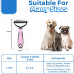 Grooming Brush For Pet Dog Cat Deshedding Tool Rake Comb Fur | Other