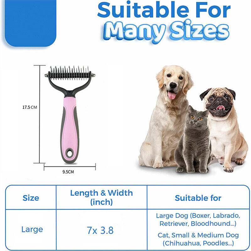 Grooming Brush For Pet Dog Cat Deshedding Tool Rake Comb Fur | Other