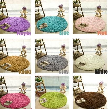 Fluffy Round Rug Carpets For Living Room Decor Faux Fur Carp | Other