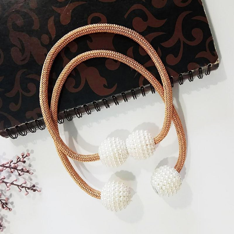Magnetic Curtain Tiebacks Pearl Beads | Other