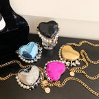 Mini Love-shape Pearls Handbag Fashion Cute Chain Lipstick B | Luggage & Bags