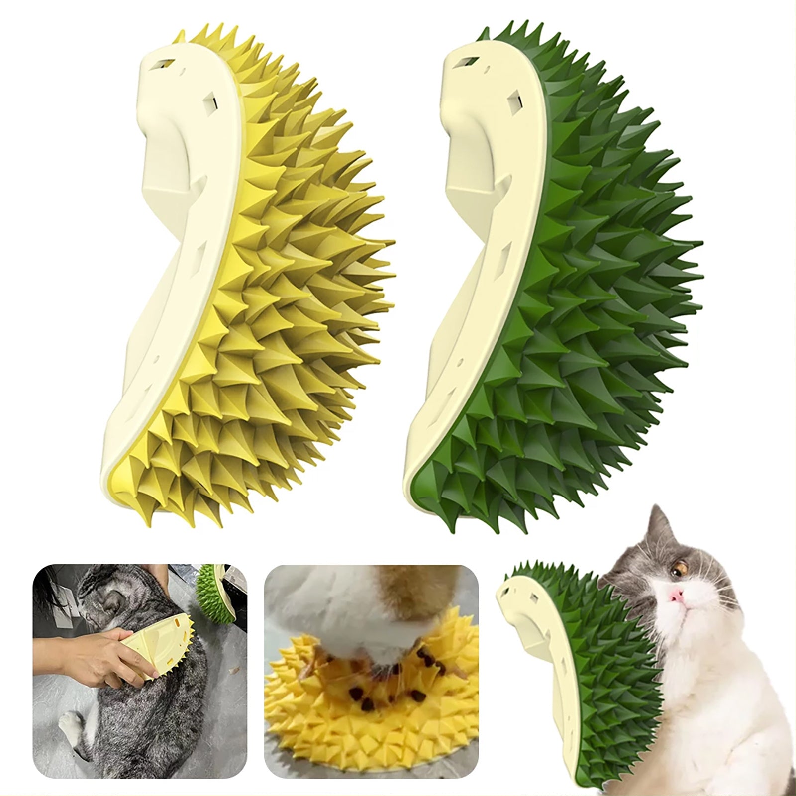 Durian Cat Brush, Dog Cat Self Groomer, Wall Corner Scratche | Other