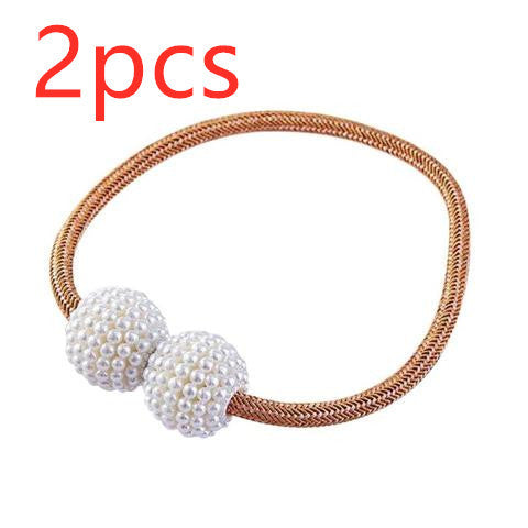 Magnetic Curtain Tiebacks Pearl Beads | Other