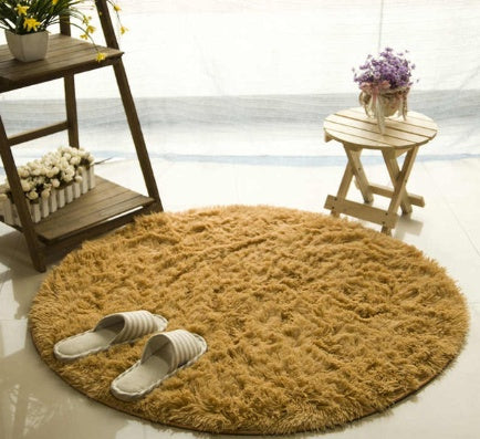 Fluffy Round Rug Carpets For Living Room Decor Faux Fur Carp | Other