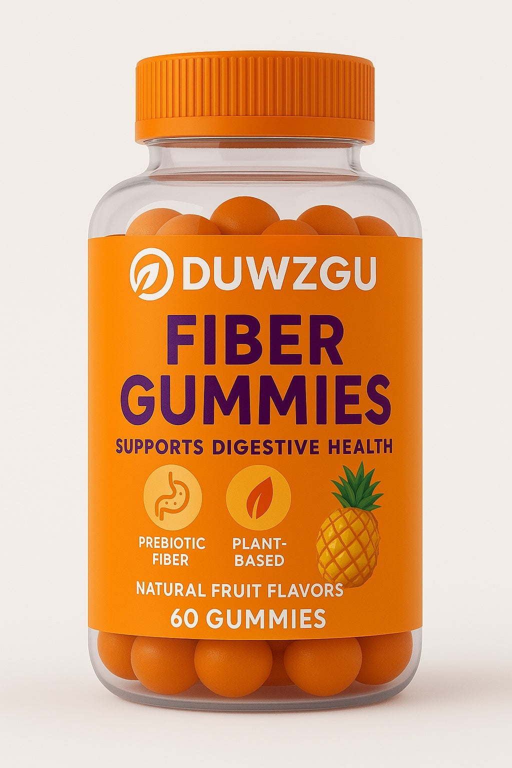 Fiber Gummies – Digestive Support Soft Candy (60 Count)