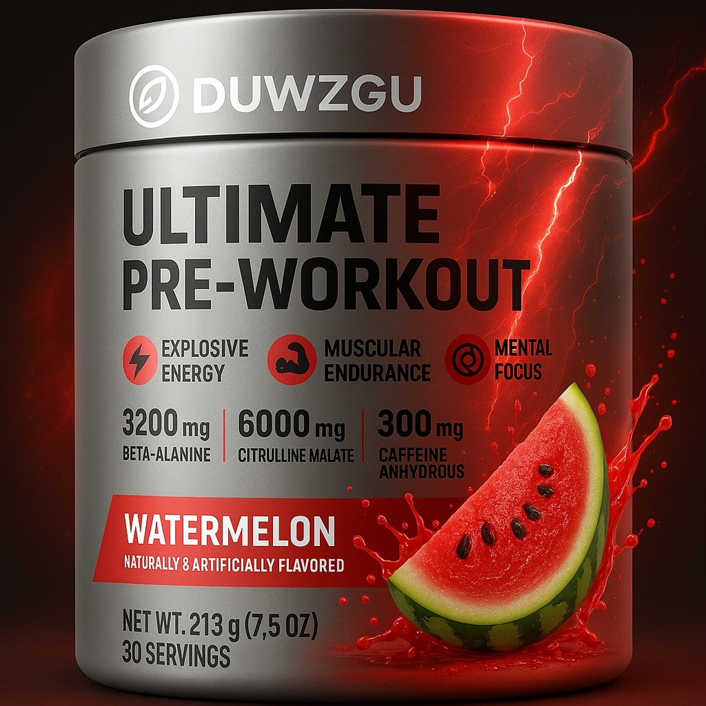 Ultimate Pre-Workout – Watermelon Flavor | 30 Servings (360g Bottle)