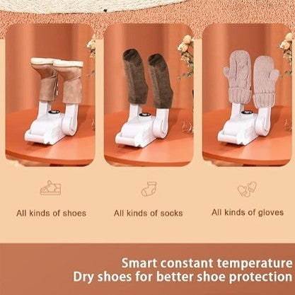 Multifunction Electric Shoe Dryer – Foldable, Constant Temperature Heating with Timer