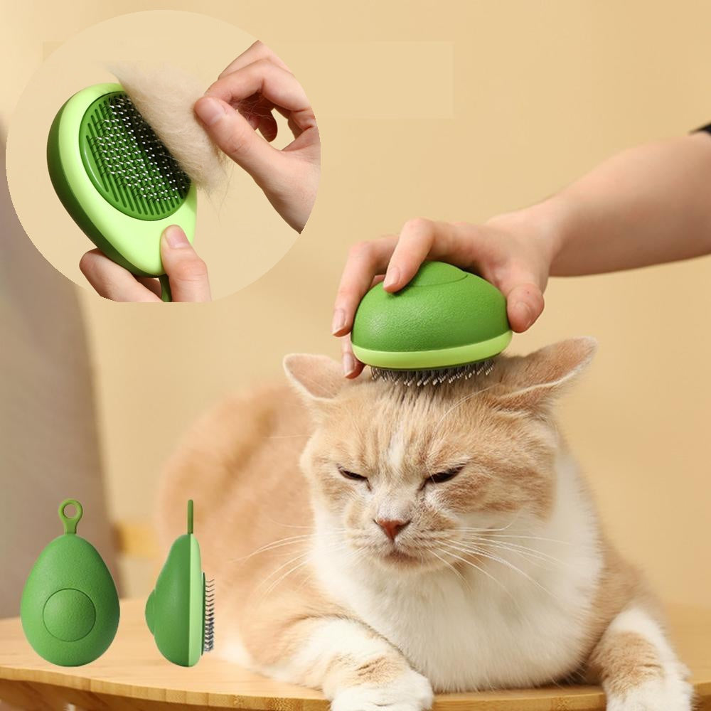 Creative Cat Grooming Comb Portable Massage Brush One-button | Other
