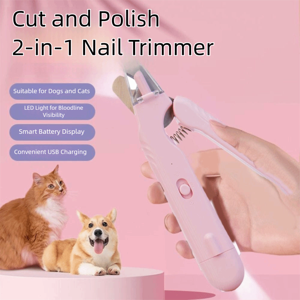 2 In 1 Pet Nail Clippers With Led Light Dog Cat Special Bloo | Other