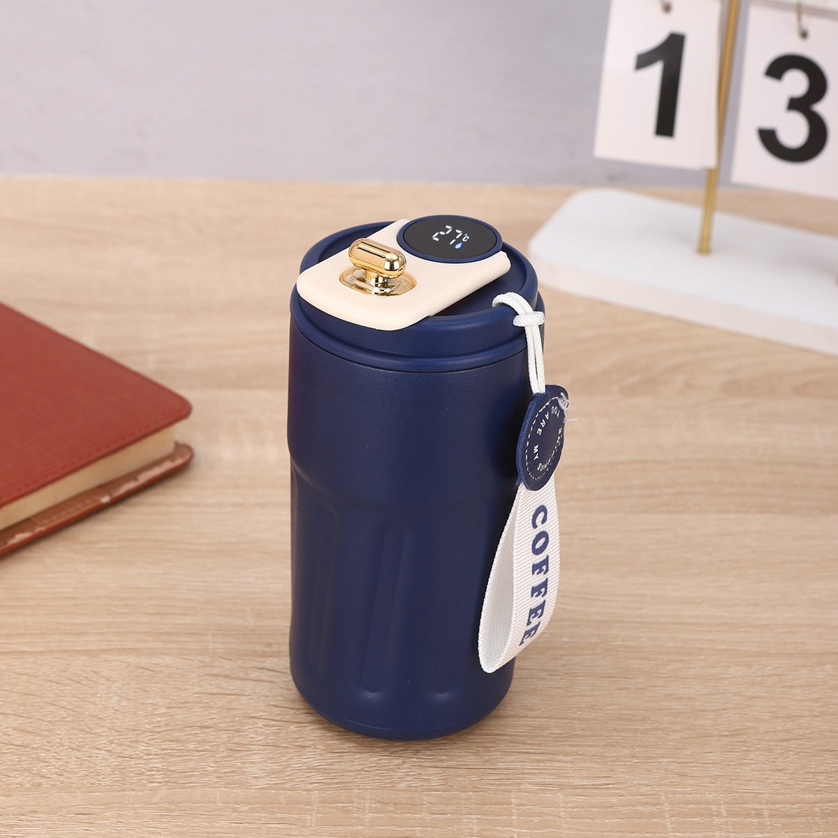 Smart Digital Thermal Bottle – 450ml Stainless Steel Insulated Coffee Mug with LED Temperature Display