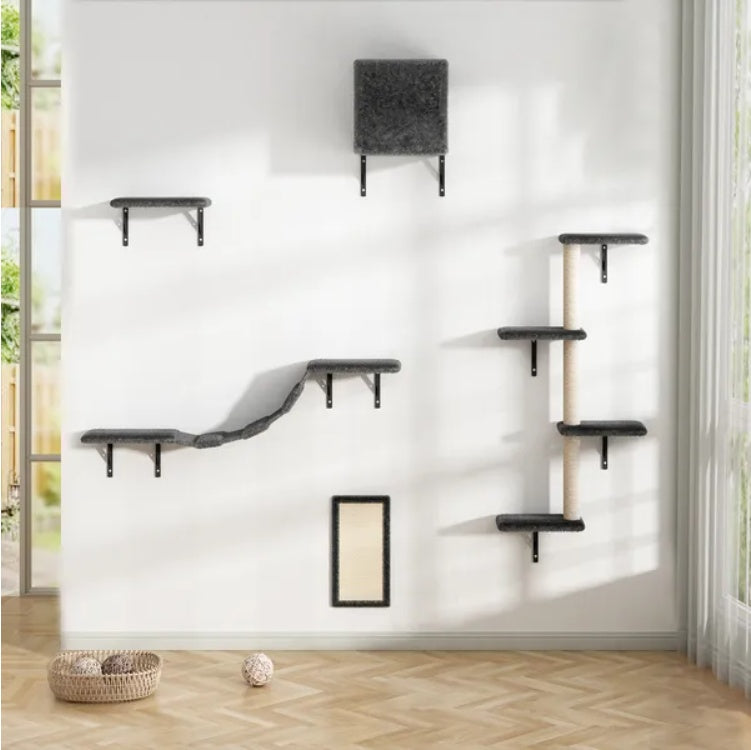 5 Pcs Wall Mounted Cat Climber Set Floating Cat Shelves And | Other