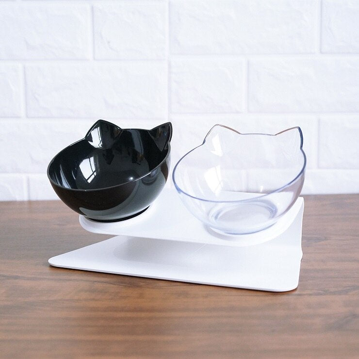 Non Slip Double Cat Bowl With Raised Stand Pet Food Cat Feed | Other