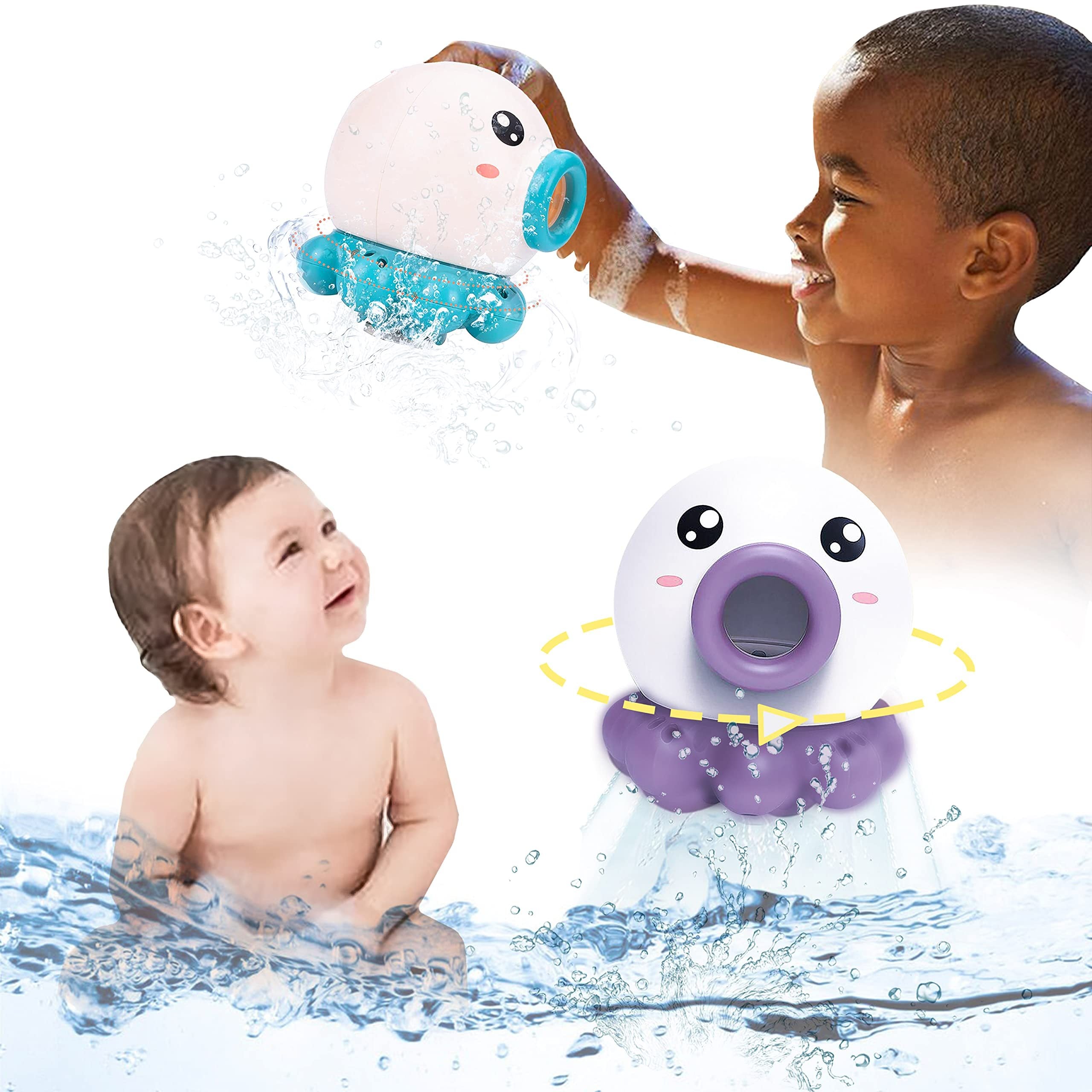 Octopus Fountain Bath Toy Water Jet Rotating Shower Bathroom | Electronic Learning Toys