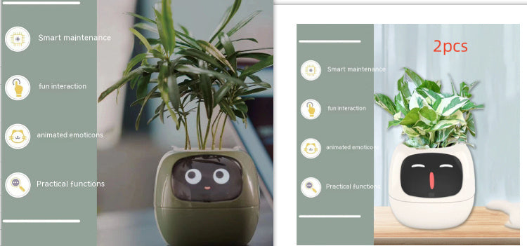Smart Planter with AI Sensors – Interactive Plant Care with 49+ Expressions & Real-Time Monitoring