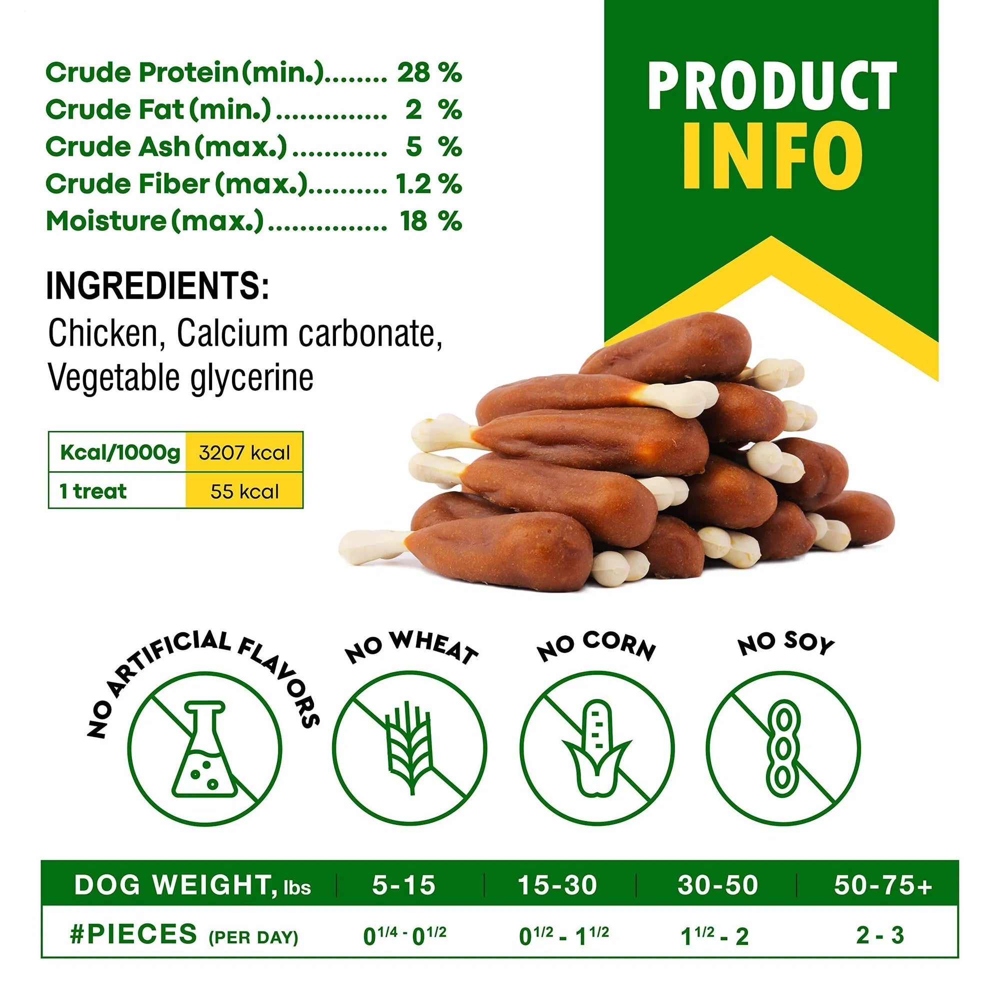 Dog Calcium Bones Wrapped Chicken & Rawhide Free Chew Treats | Other