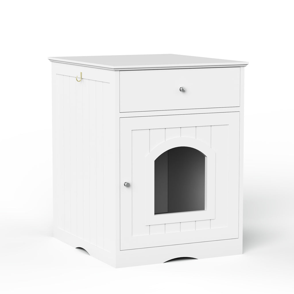 Wooden Pet House Litter Box Fence With Drawers | Other