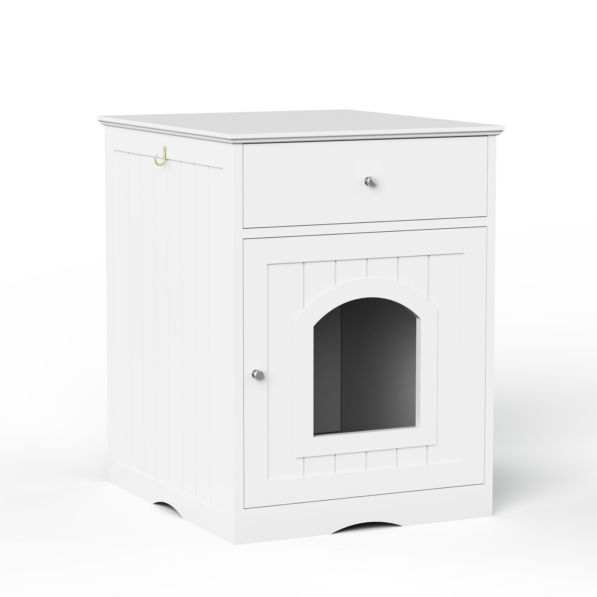 Wooden Pet House Litter Box Fence With Drawers | Other