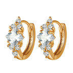 European And American Personalized Square Zircon Earrings | Jewelry & Accessories