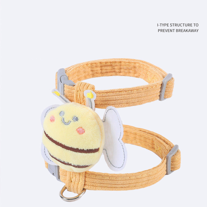 Cat Harness Leash Set With Cute Bee Plaid Cats Escape Proof | Other