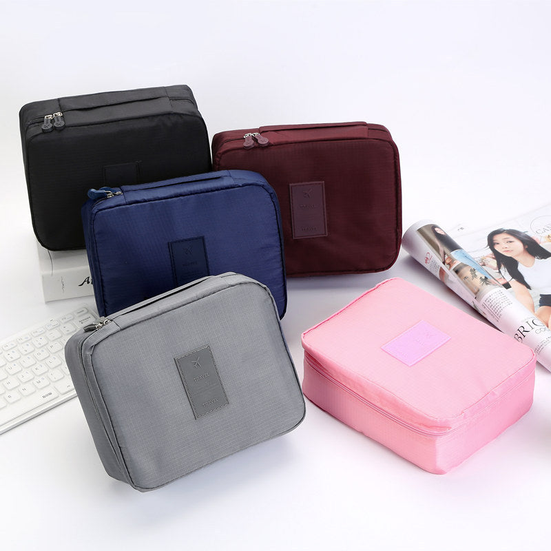 Portable Cosmetic Bag Waterproof Divider Multi-grid Pockets | Luggage & Bags