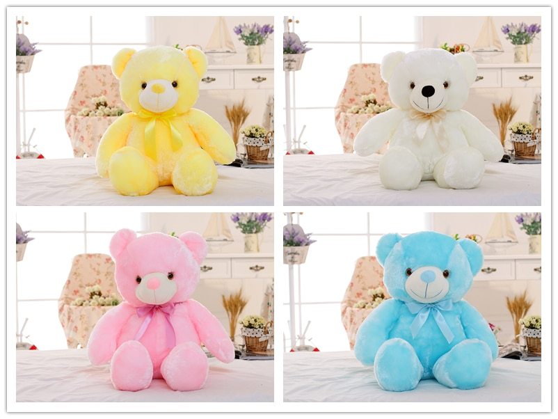 Creative Light Up Led Teddy Bear Stuffed Animals Plush Toy C | Electronic Learning Toys
