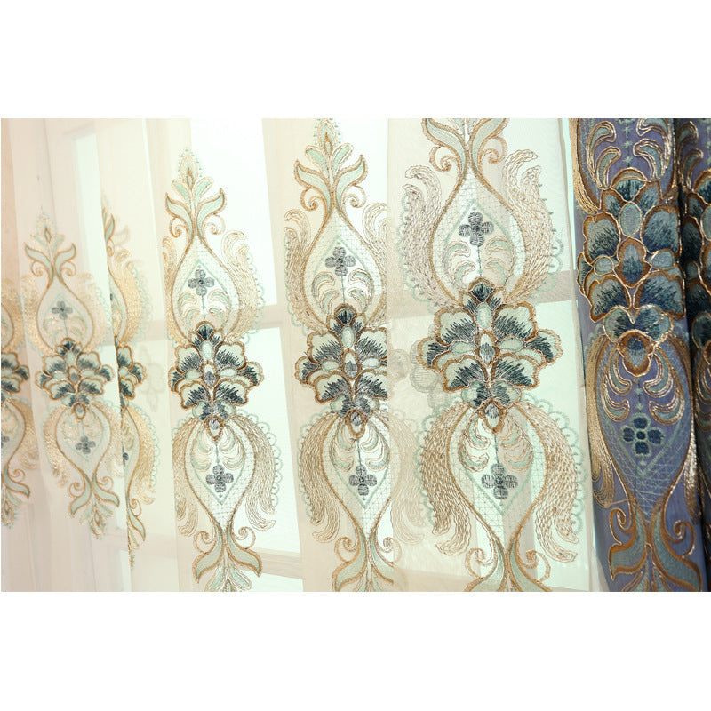 Slub Cotton Embroidery Curtain Fabric | Other