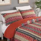 Three Piece Set Of Cotton And Linen Style Cotton Wash Quilt | Other